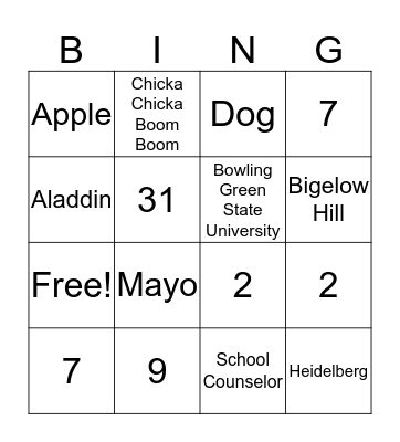 Bingo Card