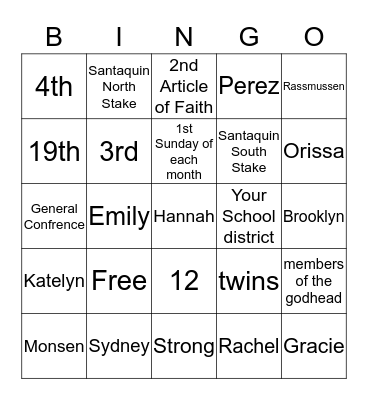 Bingo Card