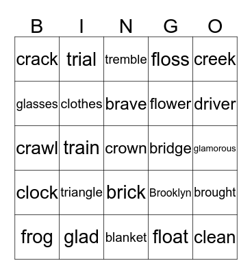 Constant Blend Bingo Card