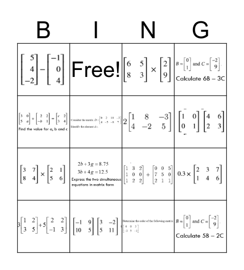 Bingo  for Matrix Bingo Card