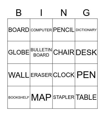 CLASSROOM BINGO Card