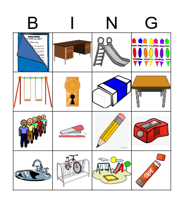 Bingo de l'ecole Bingo Card