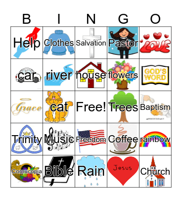 church and community Bingo Card