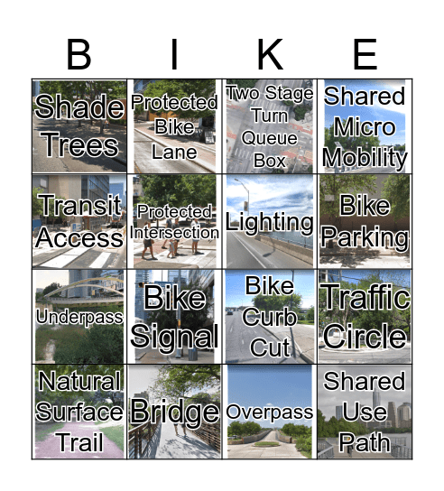 ATX Bikeability Bingo! Bingo Card