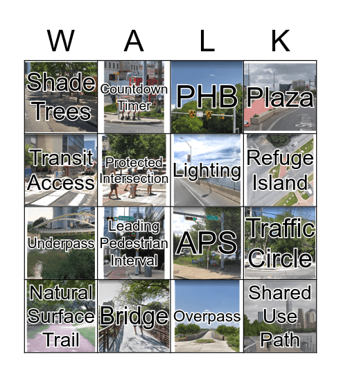 ATX Walkability Bingo! Bingo Card