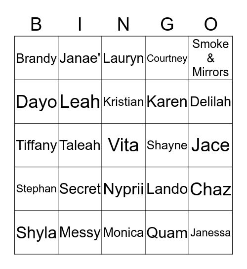 Messy Secrets of Smoke & Mirrors Bingo Card