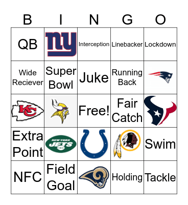 MALL #4 TAILGATE BINGO  Bingo Card