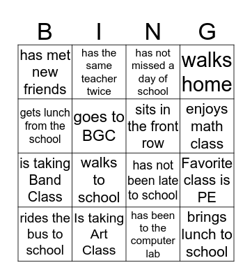 Bingo Card