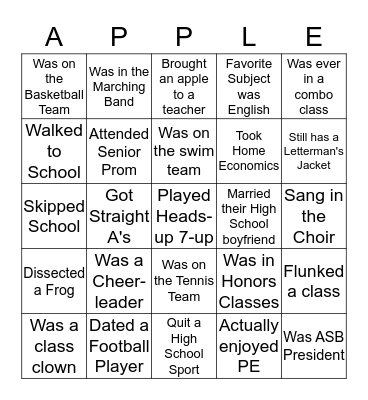 Find Someone Who..... Bingo Card