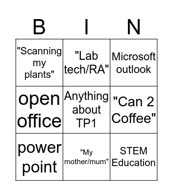 "WHAT DOMINIC SAYS" BINGO Card