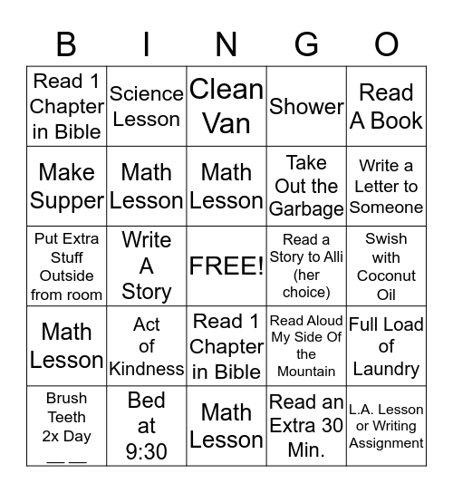 FUN Bingo Card