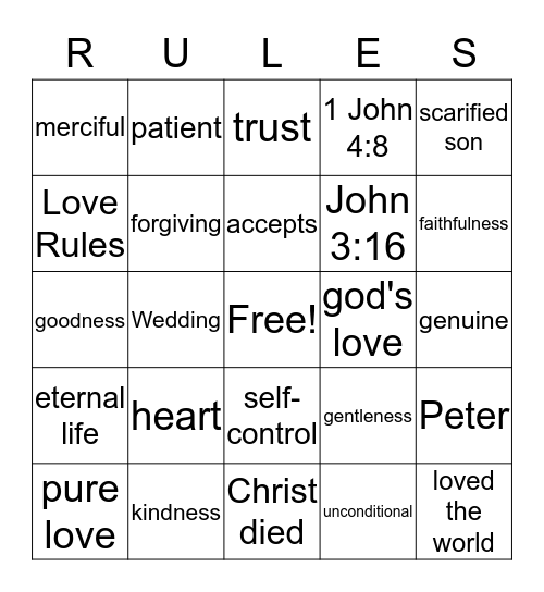 Love  Bingo Card