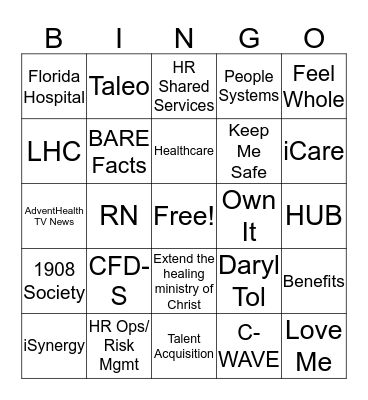 iSurvived iSynergy Bingo Card