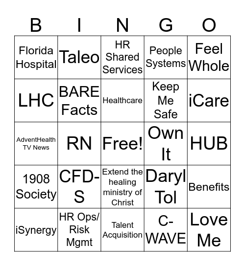 iSurvived iSynergy Bingo Card