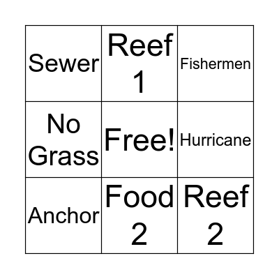 Lobster BINGO Card