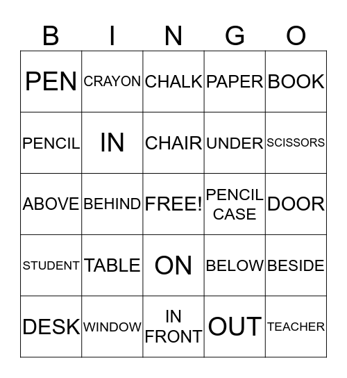 WHERE IS THAT THING? Bingo Card