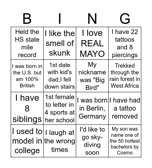 RDMS BINGO: ROUND 1 Bingo Card