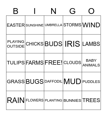 SPRING BINGO Card