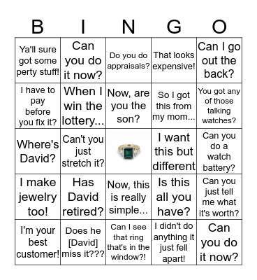 Grace Google Bingo Card