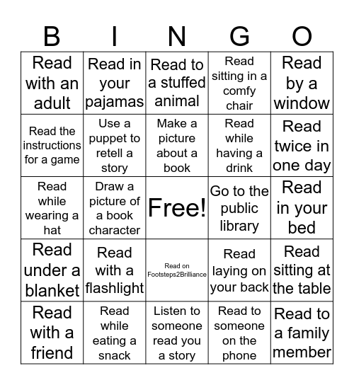 Osceola Reads Bingo Book Challenge Bingo Card