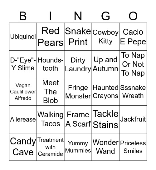 Magazine Hunt - Good Housekeeping 10/2019 Bingo Card