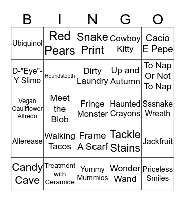Magazine Hunt - Good Housekeeping October 2019 Bingo Card