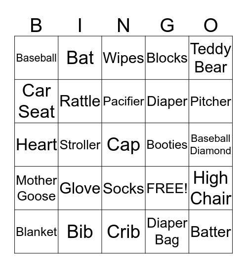 Baby Bingo Card