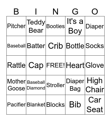 LIL' SLUGGER Bingo Card