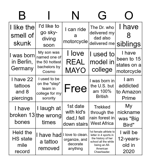 RDMS BINGO: ROUND 1 Bingo Card