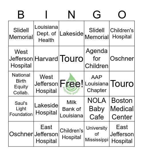 Express Yourself Bingo Card