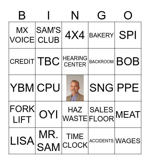 SAM'S CLUB Bingo Card