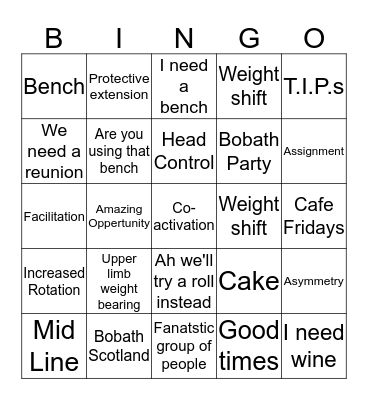 Bobath Bingo Card