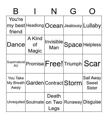 Queen Bingo Card