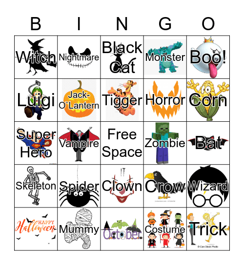 Halloween BINGO pt. 3 Bingo Card