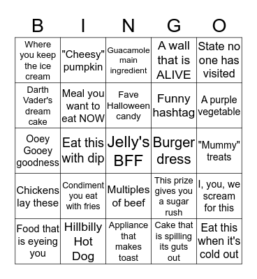 Food Magazine Bingo! Bingo Card