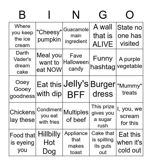 Food Magazine Bingo! Bingo Card