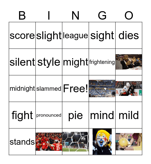 Vocabulary Roberto Clemente Bingo Card