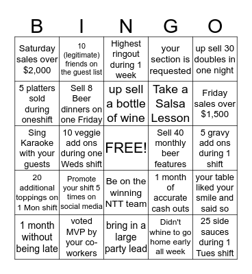 OTR Server Bingo Card