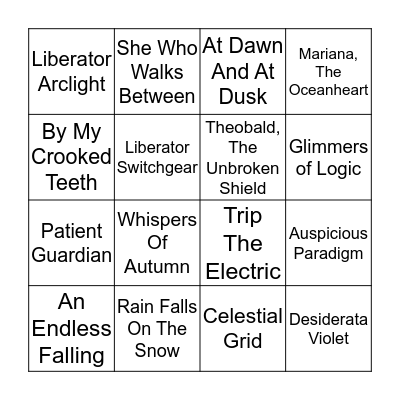 Bingo Card