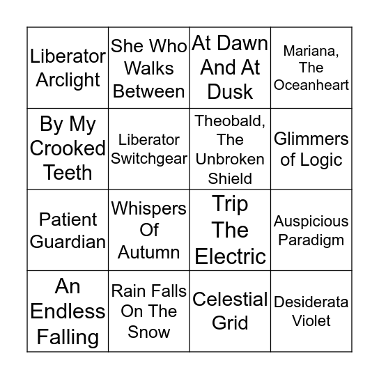 Bingo Card