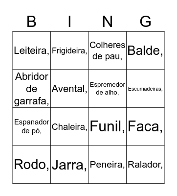 CHÁ DE PANELA - CAMILA E RAFAEL Bingo Card