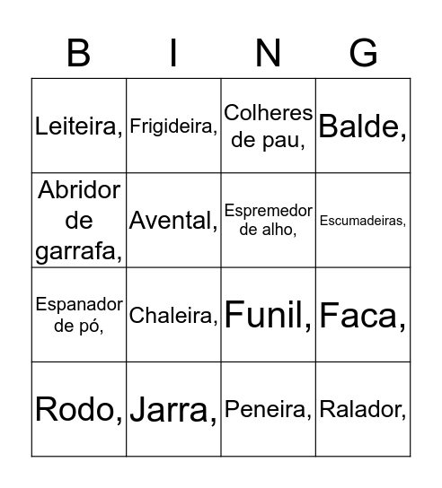 CHÁ DE PANELA - CAMILA E RAFAEL Bingo Card