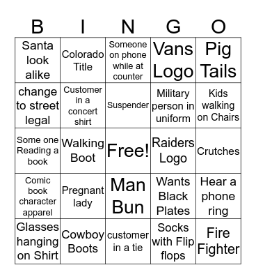 Michelle's Blackout  Bingo Card