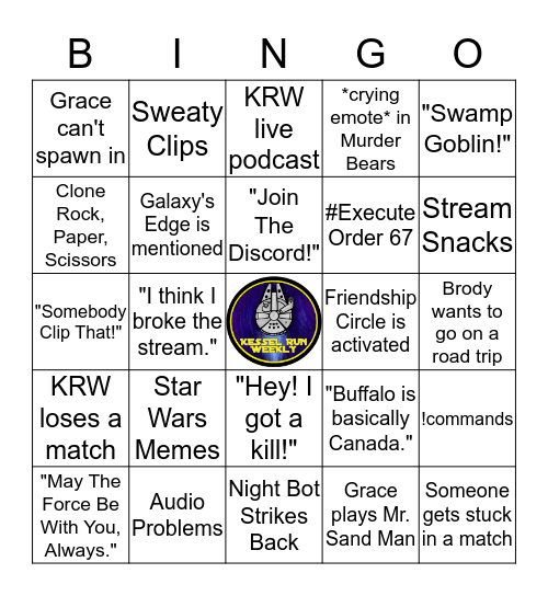 KRW BINGO: THE SEQUEL Bingo Card