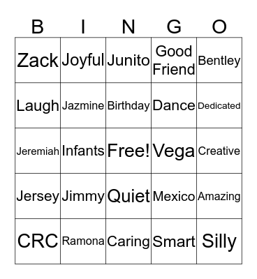 BIRTHDAY BINGO Card