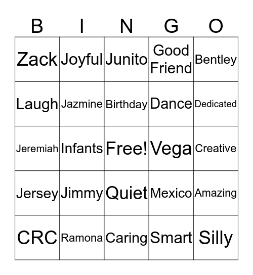 BIRTHDAY BINGO Card