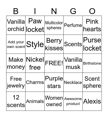 Vessel Bingo Card