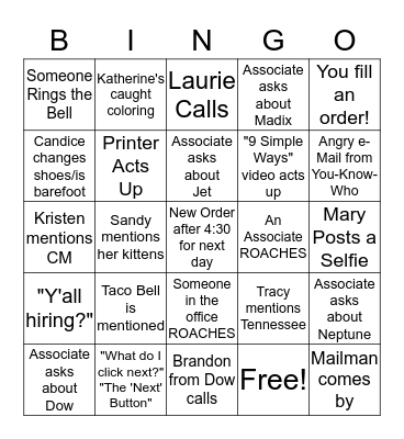 Elwood Staffing Bingo Card