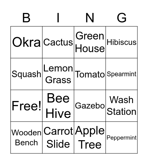 Good Sam Farm  Bingo Card