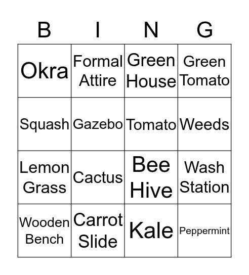 Good Sam Farm  Bingo Card